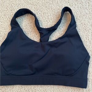 Athleta Navy Blur Racerback Sports Bra